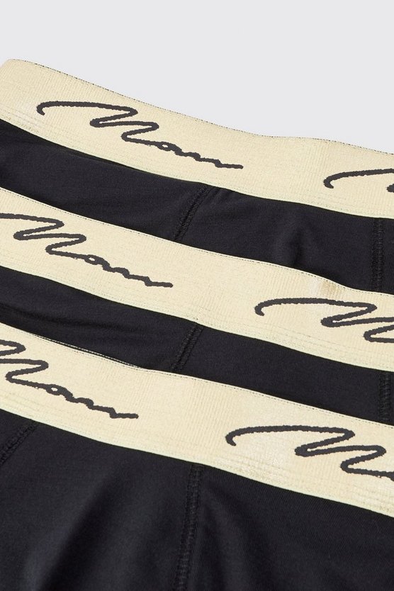 3er-Pack Man Signature Boxershorts mit Gold-Bund