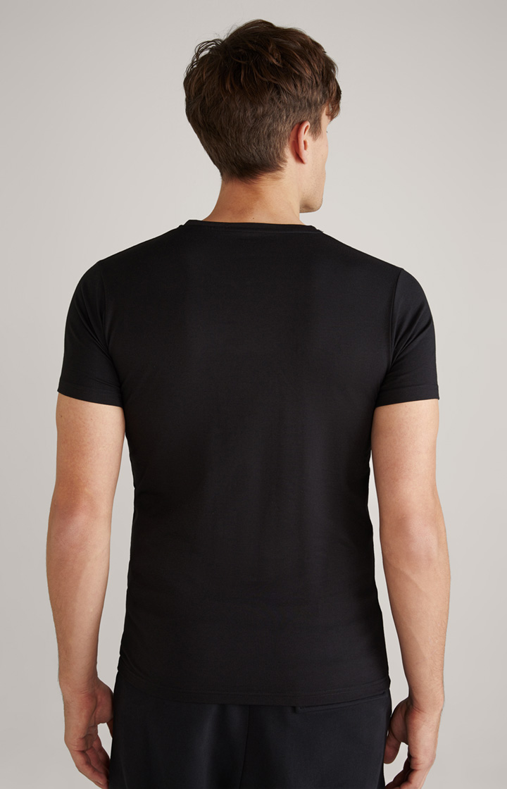 2er-Pack Modal-Baumwoll-Stretch T-Shirts in Schwarz