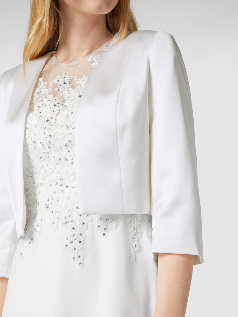 Bolero aus Satin in ecru