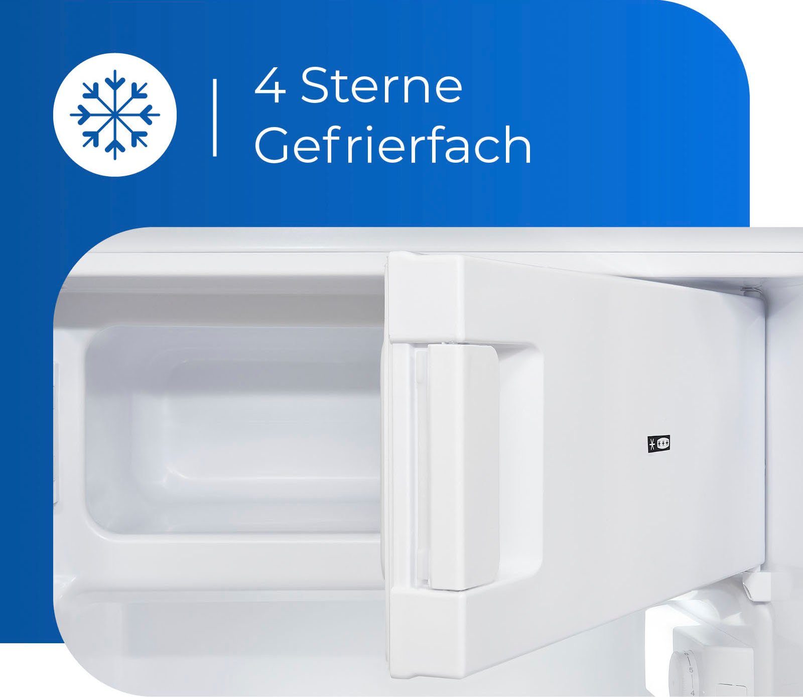 exquisit Kühlschrank KS16-4-E-040E weiss, 85,5 cm hoch, 55 cm breit