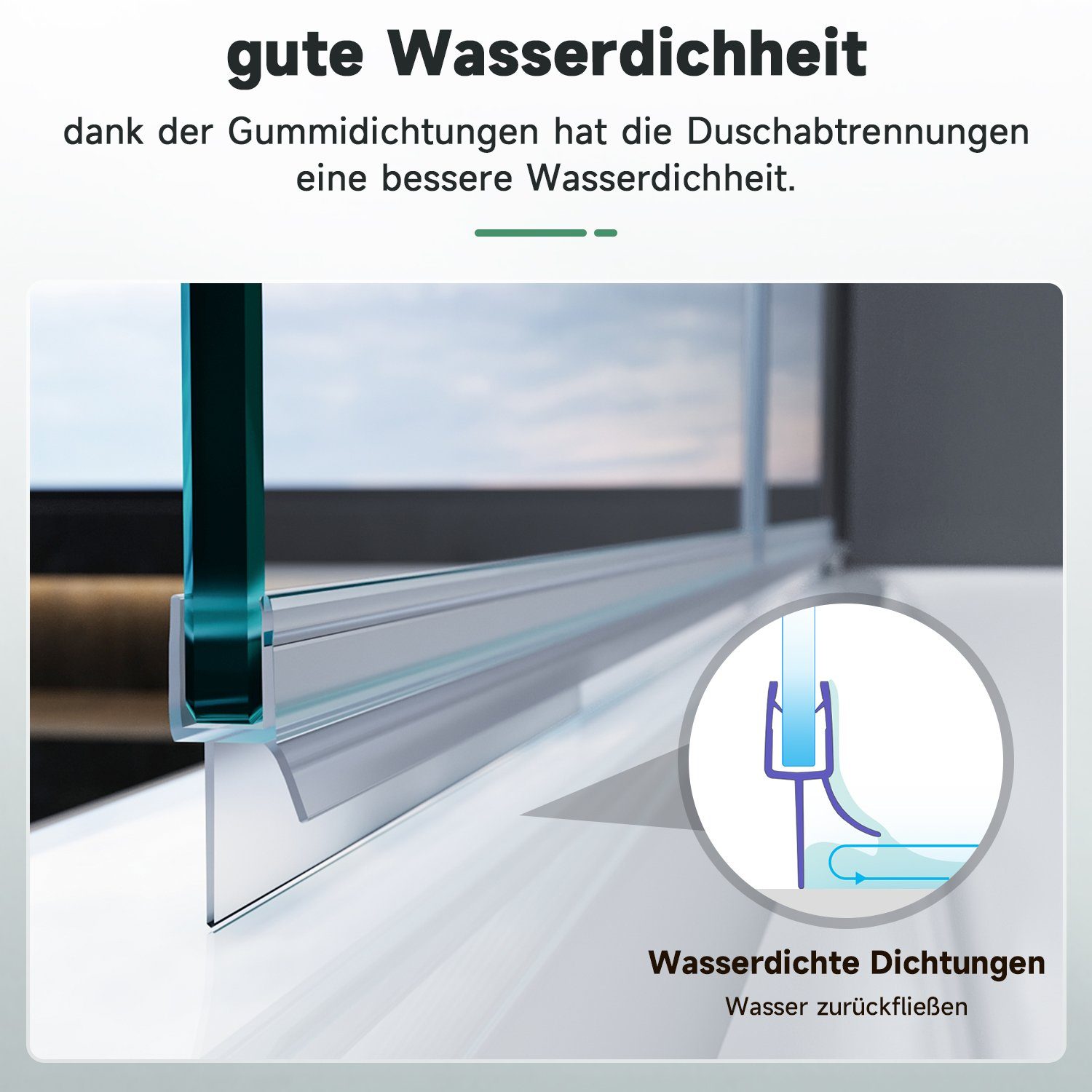 SONNI Badewannenaufsatz 100x130 cm Duschtrennwand Faltwand Faltbar Duschabtrennung, Badewannenfaltwand,2-teilig, Nano Glas,Komfort