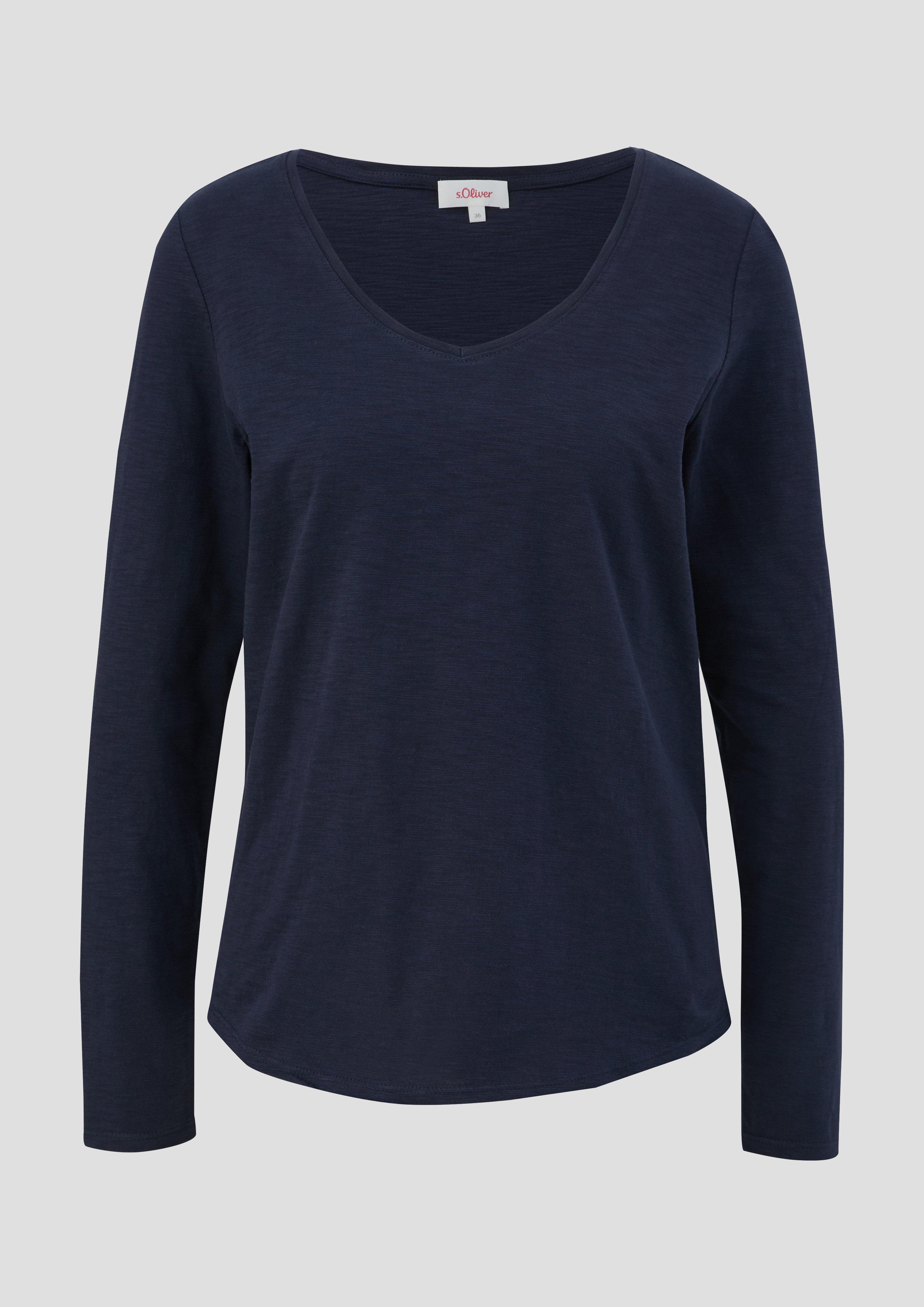 Gestreiftes Longsleeve mit Rollsaum  2135958-5959