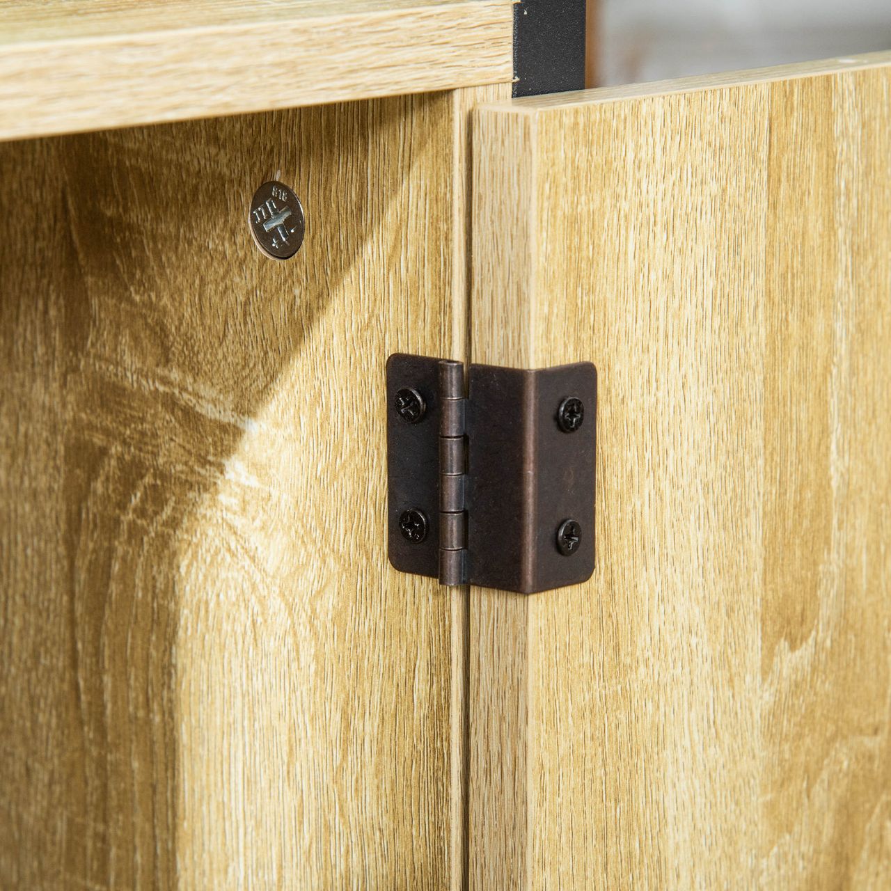 PawHut Katzenschrank für Katzentoilette Katzenklo Beistelltisch Katzenhaus Katzenkommode Schrank Spanplatte Naturholz 82,3 x 51 x 54 cm