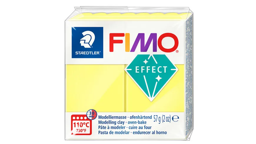 STAEDTLER Modelliermasse FIMO® effect transparent Gelb 57 g