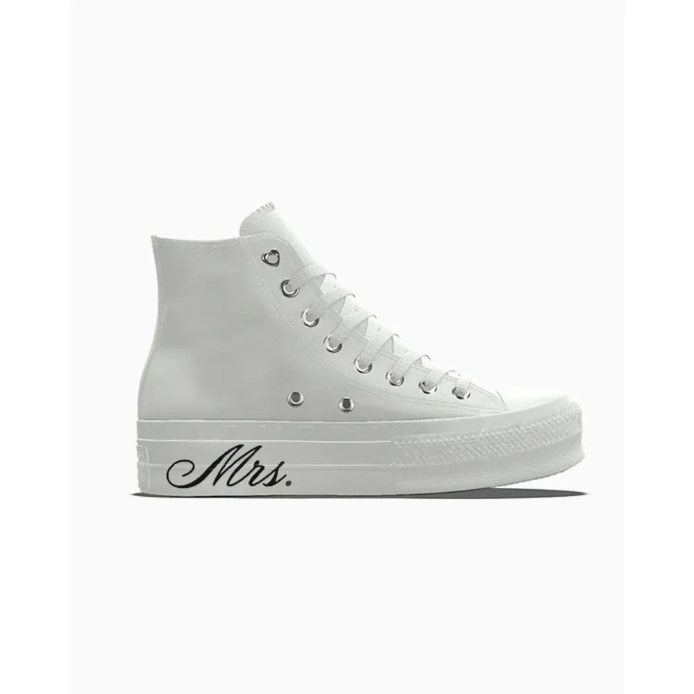 Converse Custom Chuck Taylor All Star Lift Platform Premium Wedding By You A02253CSP24_WHITE_MRS / weiss