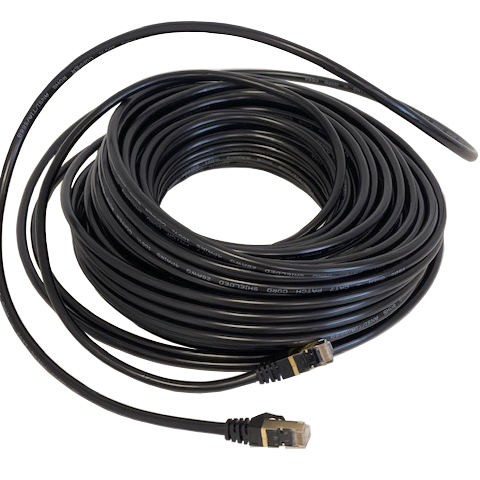 Vago-Tools CAT7 Patchkabel Netzwerkkabel schwarz 3m rund