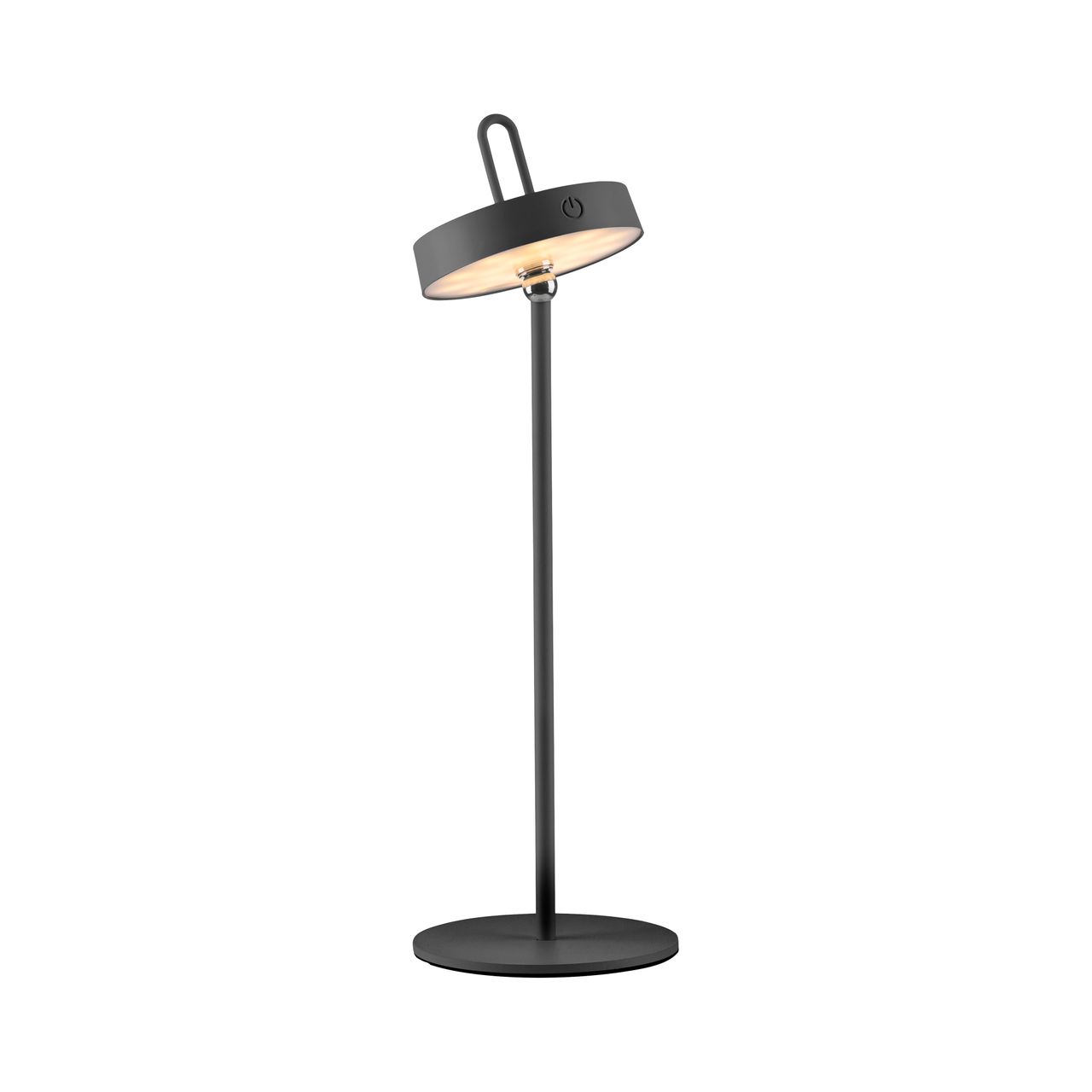 JUST LIGHT Akku Tischleuchte AMAG, 1x LED-Board/1,50Watt/2700Kelvin, IP44, Schwarz