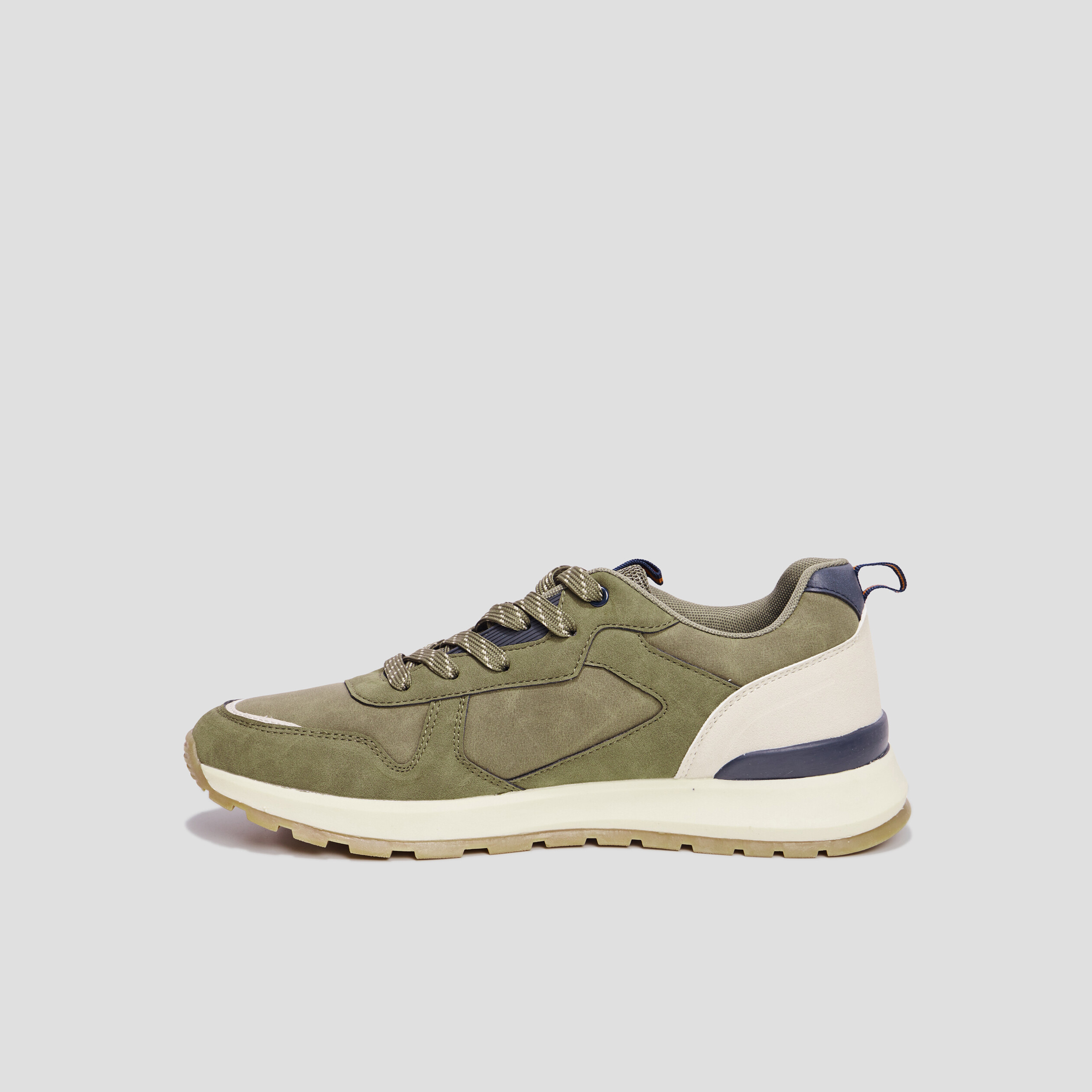 Baskets running Creeks Ribaloti vert kaki homme | La Halle