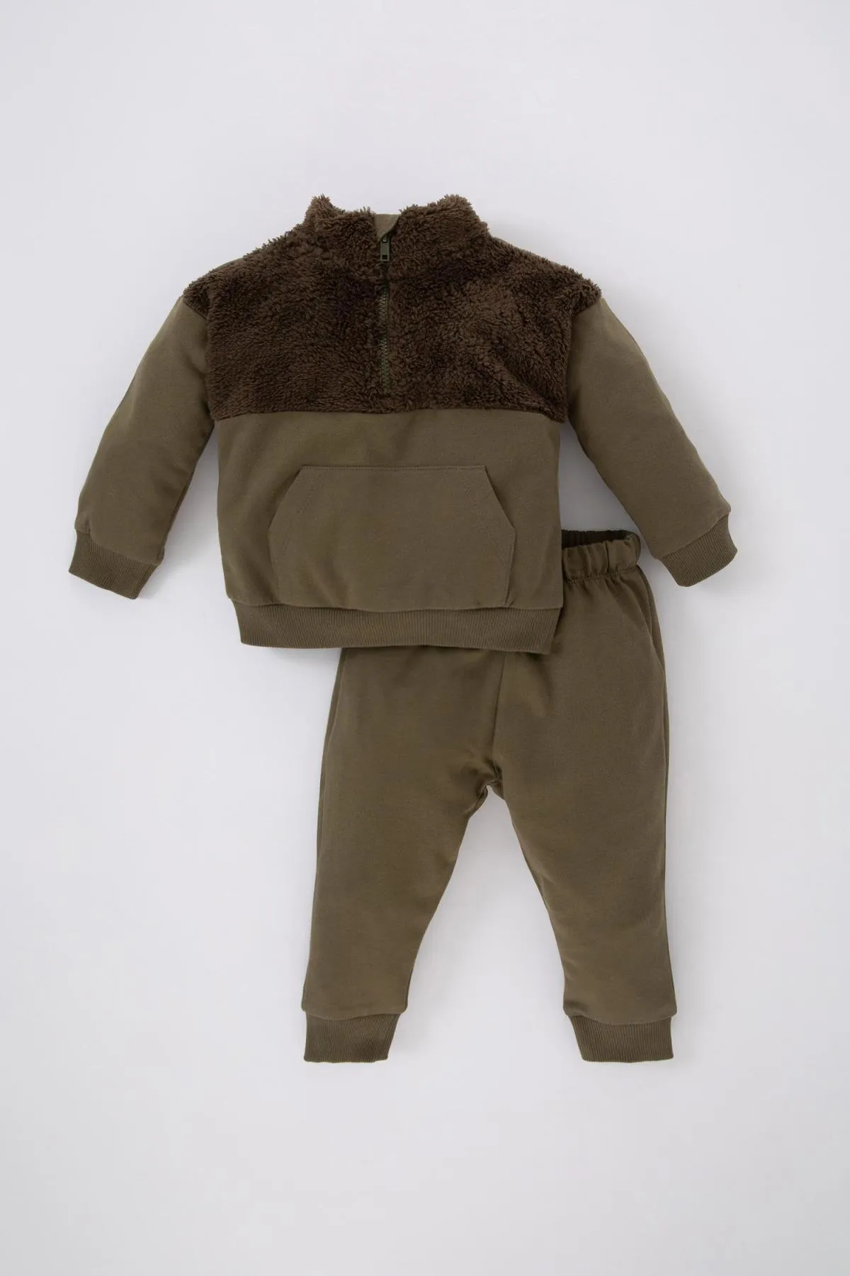 DeFacto  2-teiliges Set mit dünner Sweatshirt-Jogginghose und hohem Kragen mit Reißverschluss für Babys