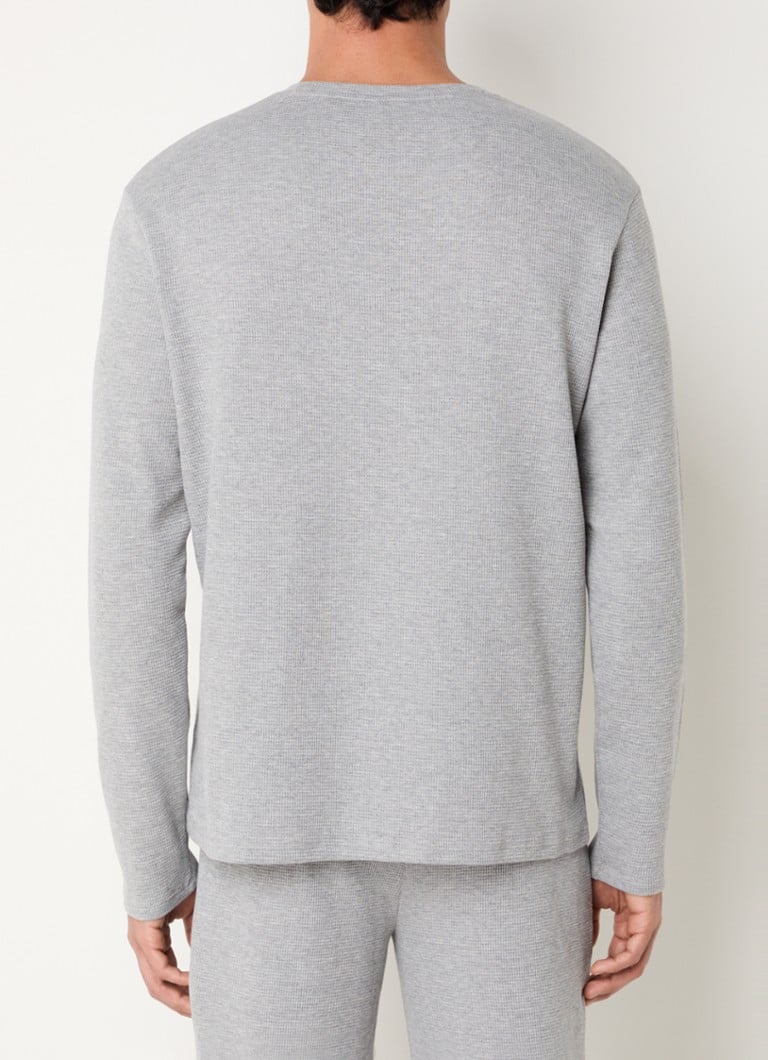 HUGO BOSS textured pajama top with logo