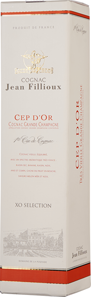 Jean Fillioux Cognac Cep d’Or Selection 1er Cru 0,7 Liter im Geschenkkarton