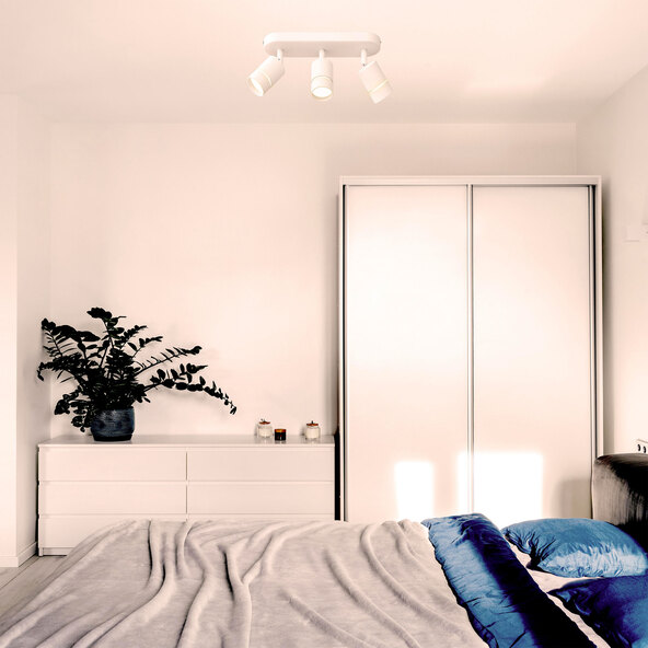 Smarter LED-Deckenstrahler Nalo, 3er Spot
