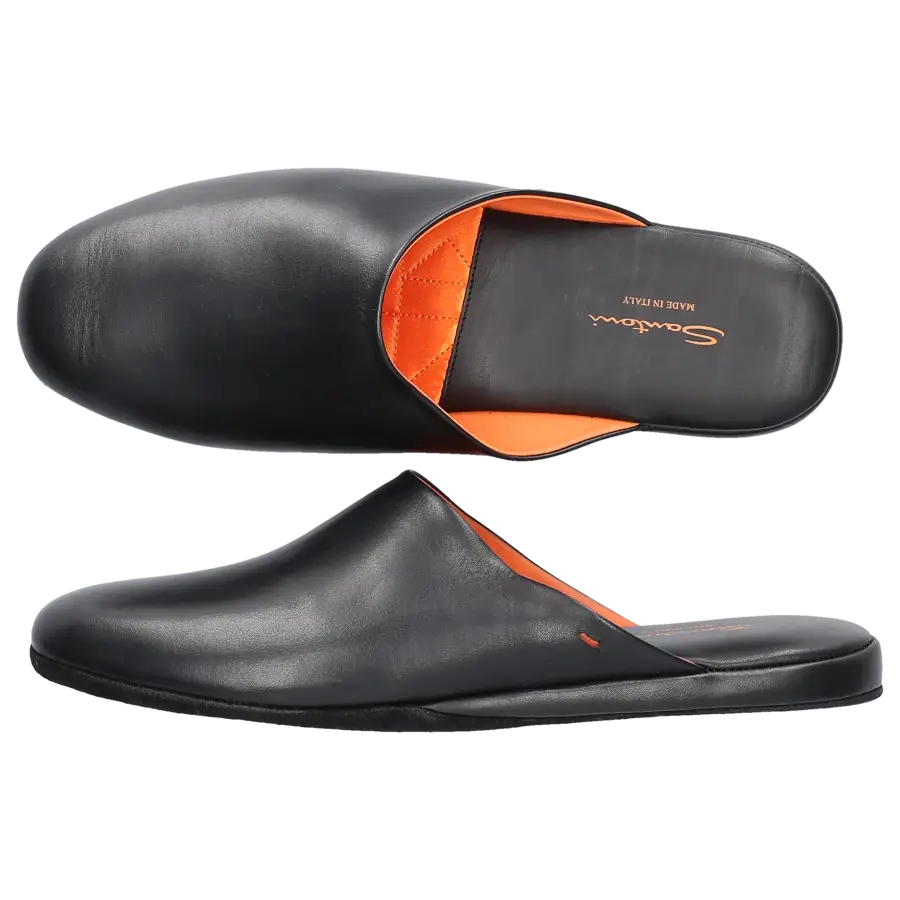 Santoni - Hausschuhe A1644 Kalbsleder - schwarz