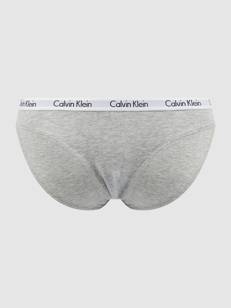 Slip mit Logo-Bund in silber meliert