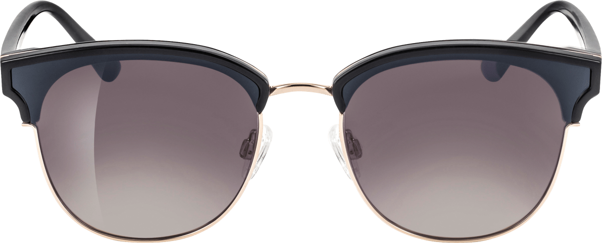 Sonnenbrille Erwachsene mit schwarz-goldenem Rahmen und getönten Scheiben, 1 St