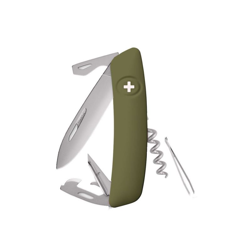 Swiza D03 AllMatt Olive, Schweizer Taschenmesser made in Swiss
