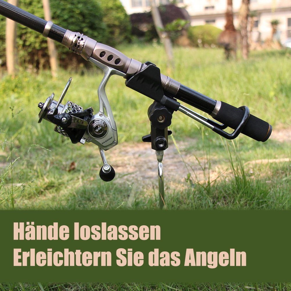 Croch Rutenhalter Rutenständer, (2-tlg., 360° Verstellbar Hallter für Angelruten Edelstahl Stark und Stabil)