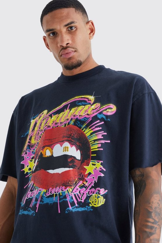 Tall Oversize T-Shirt mit Print