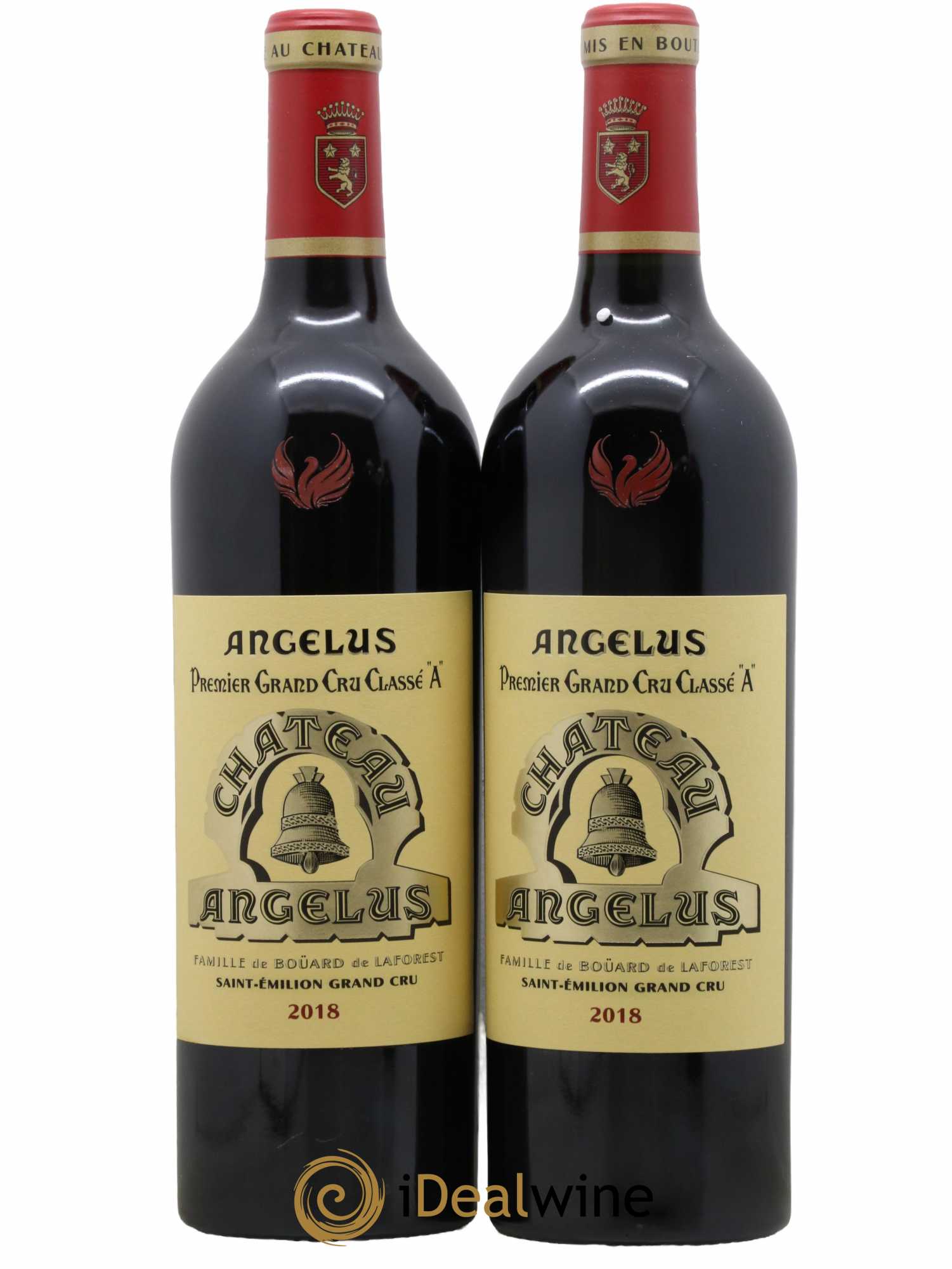Château Angélus 1er Grand Cru Classé A  2018 - Lot de 2 Bouteilles
