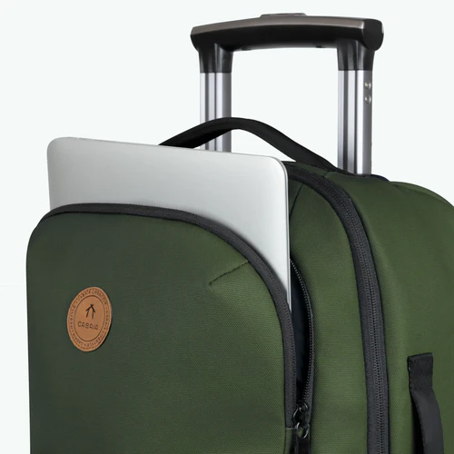Soft-sided 2-wheel suitcase XS Coromandel green