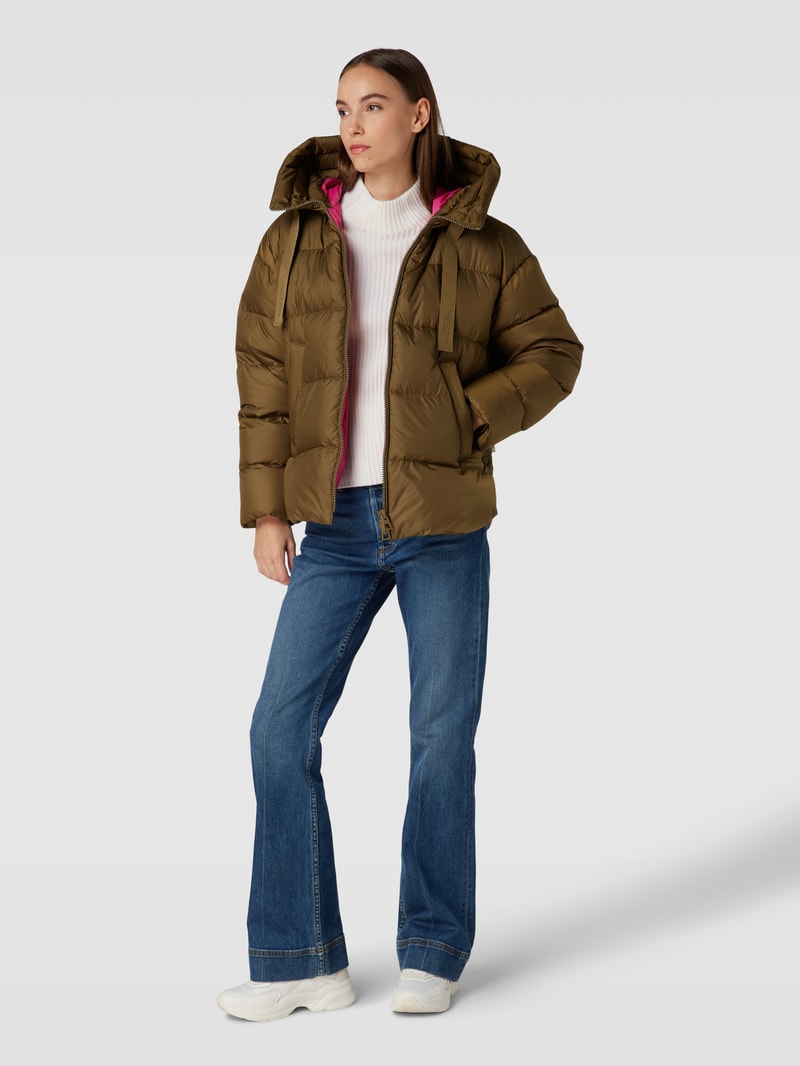 Dauenjacke mit Daunen-Feder-Füllung in khaki