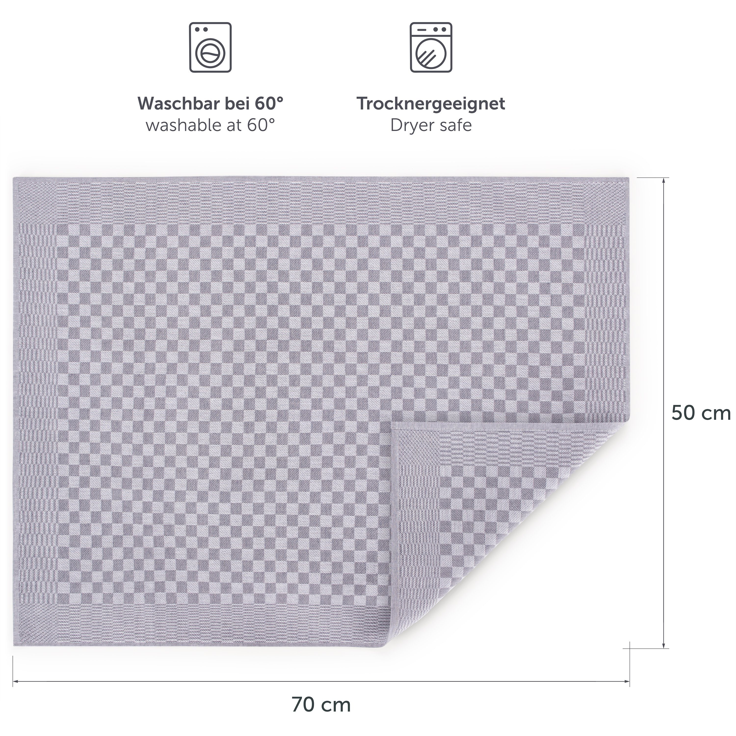 Blumtal Geschirrtuch Hochwertige Geschirrhandtücher, 100% Baumwolle, 50x70cm, (Set, 5-tlg., Set bestehend aus 5, 10 oder 20 Geschirrtücher), Hochwertiges Handtuch für die Küche - Premium Küchenhandtücher