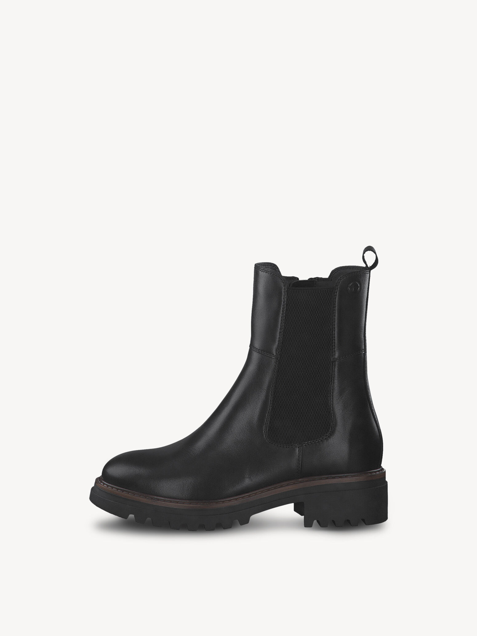 Bottine Chelsea en cuir - noir