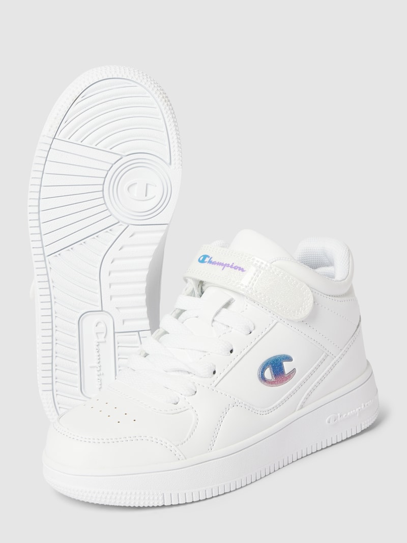 High Top Sneaker mit Label-Detail in weiß
