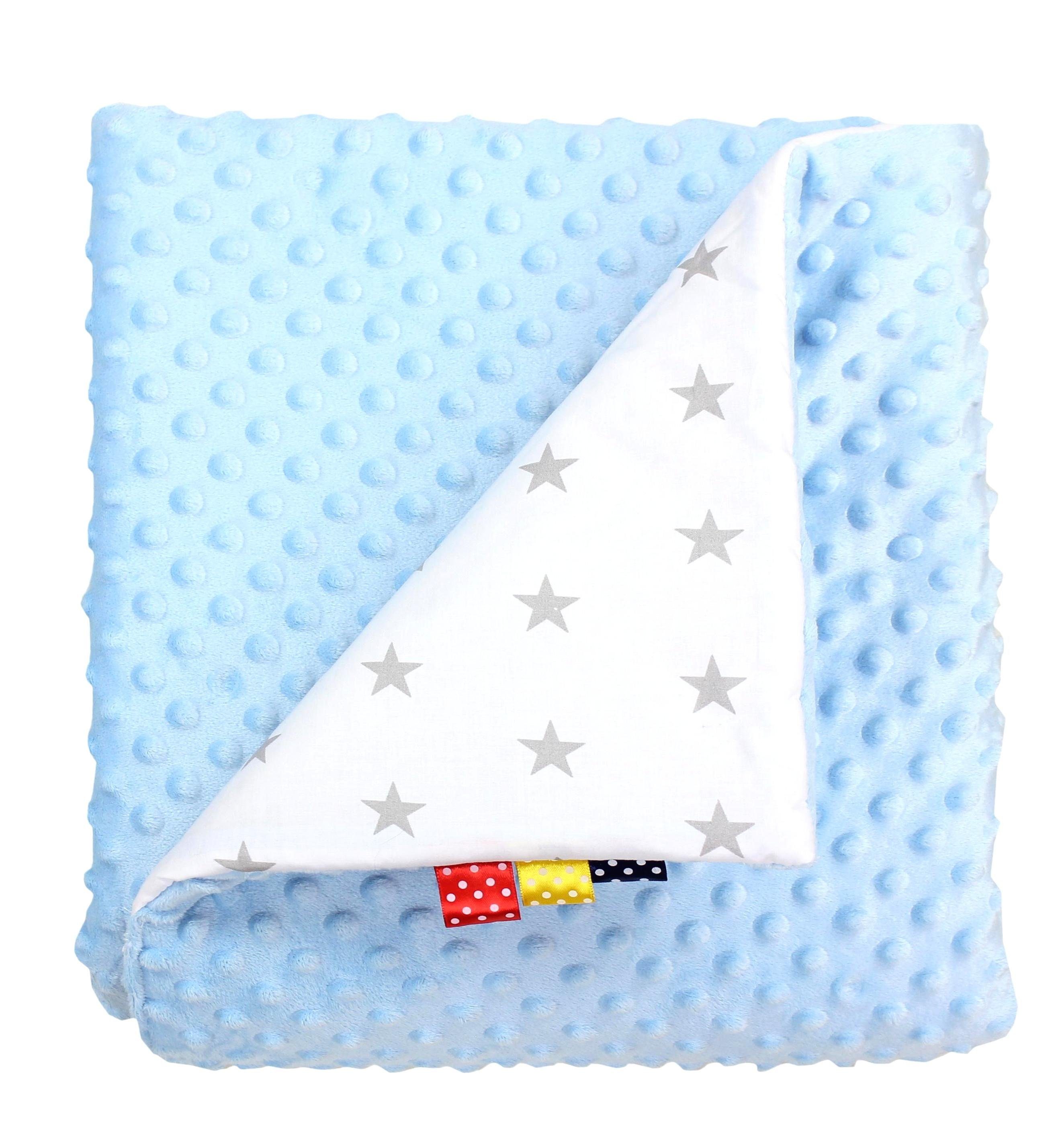Babydecke TupTam Babydecke Kuscheldecke 75x100 Plüsch Minky Gemustert, TupTam