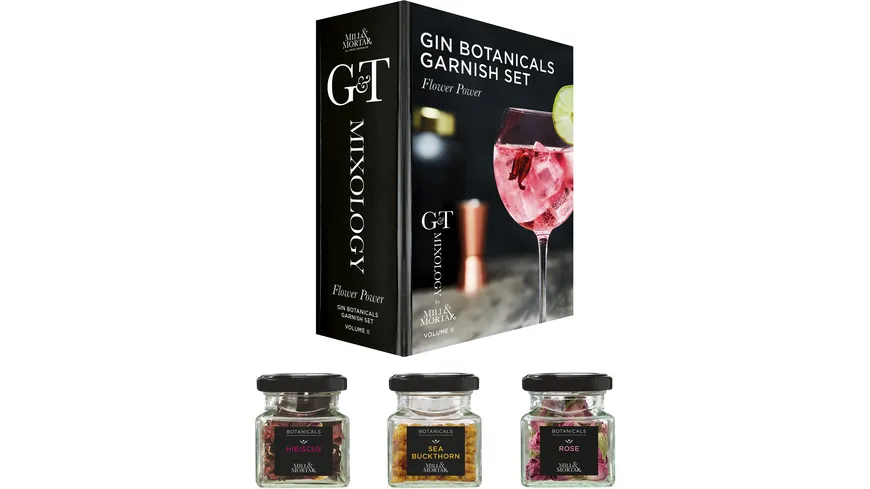 MILL&MORTAR Gin Botanicals 3er Set Geschenkbox Flower Power Vol. II 35 g
