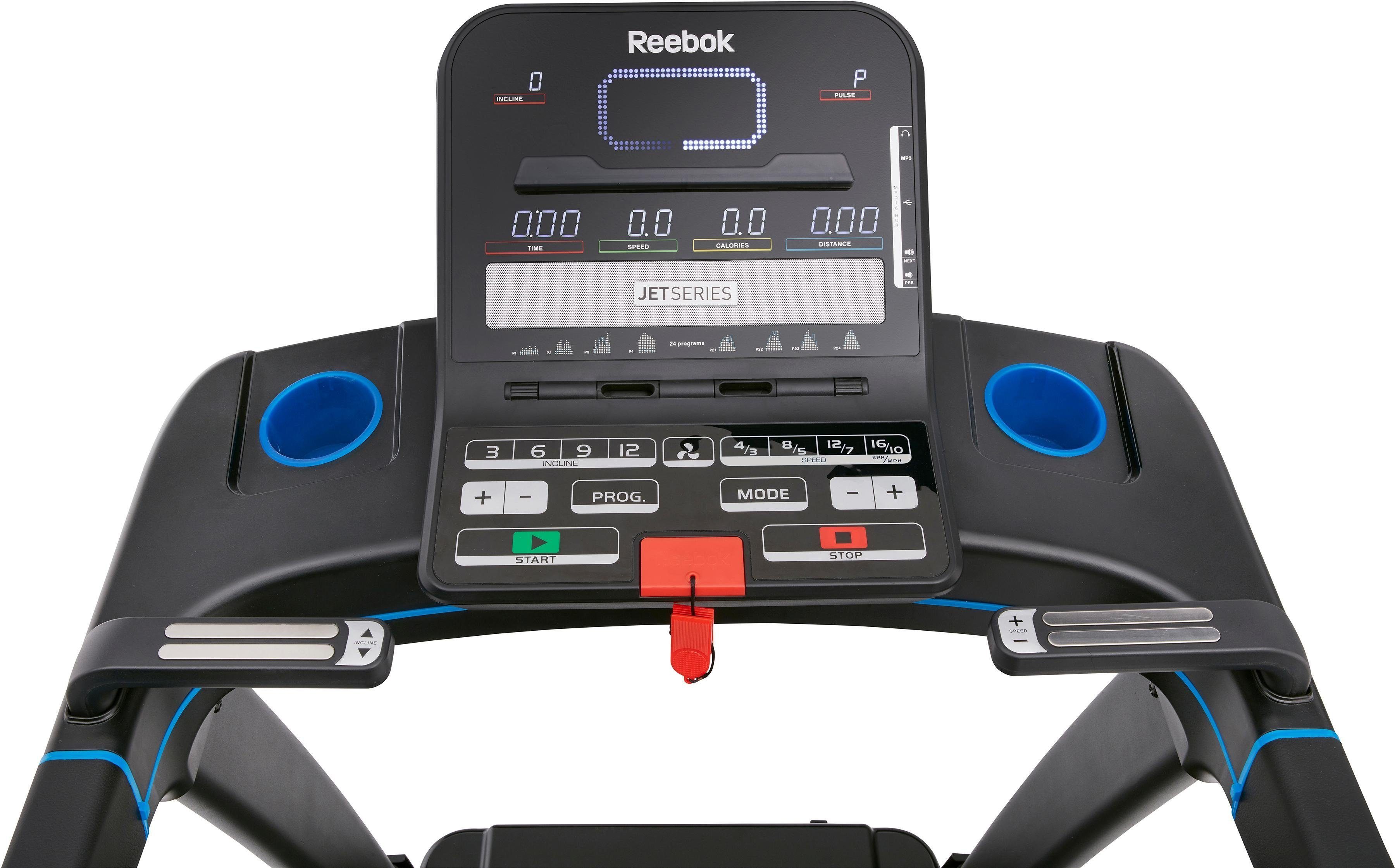 Reebok Laufband Jet 300 Series, mit Höchstgeschwindigkeit 20 km/h und Soft-Drop Faltmechanismus