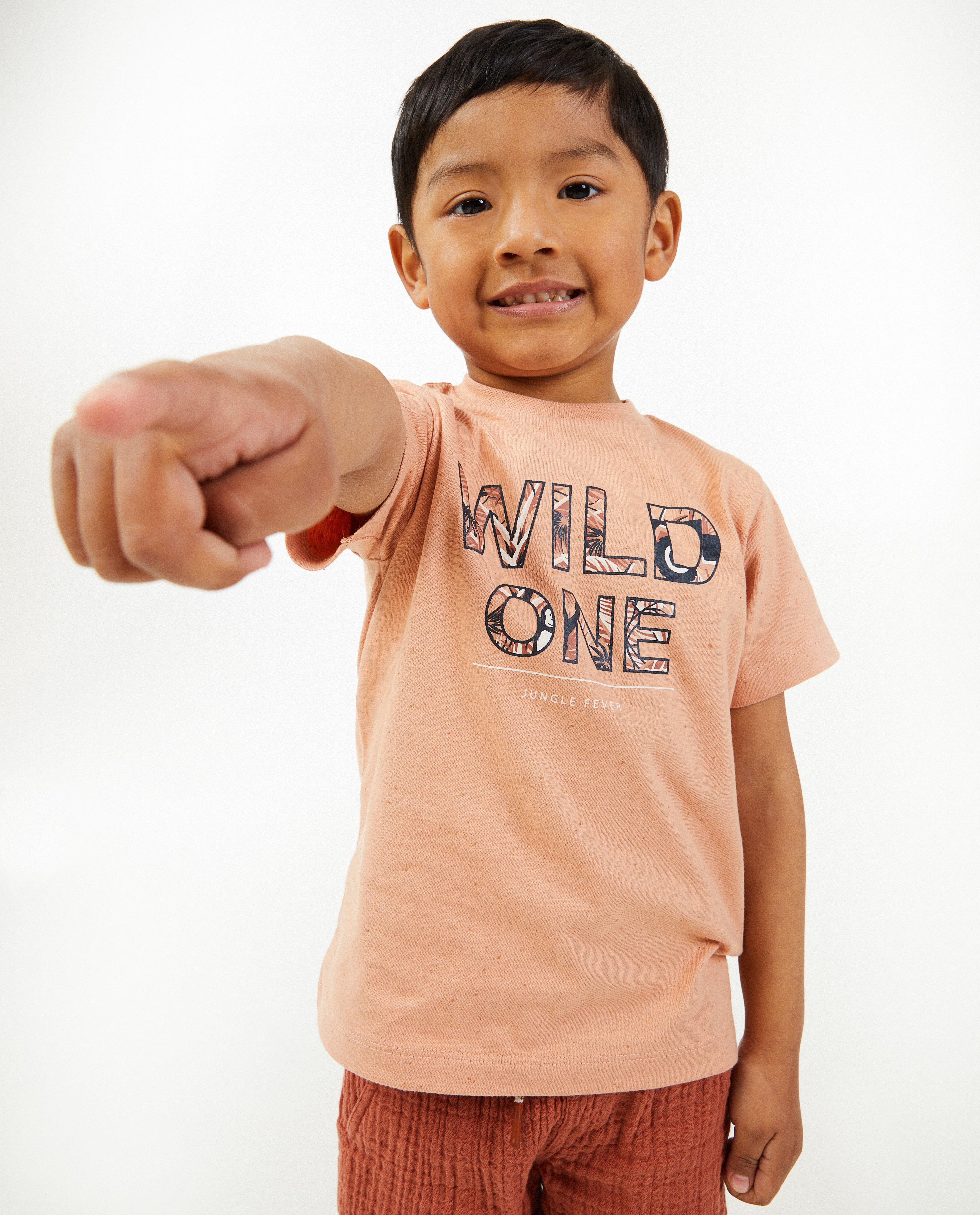 Tricou Kidz Nation Wild one bej