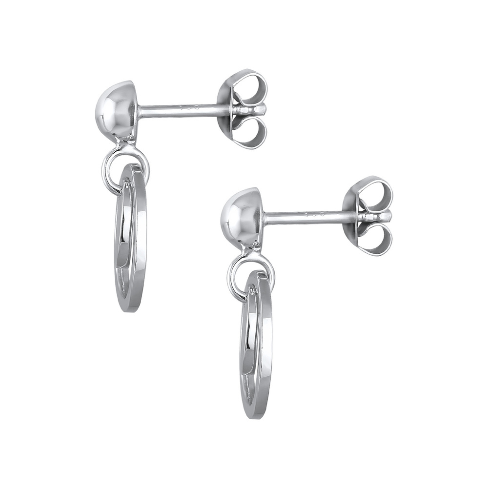 Elli Elli Boucles d'Oreilles Femmes pendentif d'oreilles rond plaquette géo tendance e Boucles d'oreilles