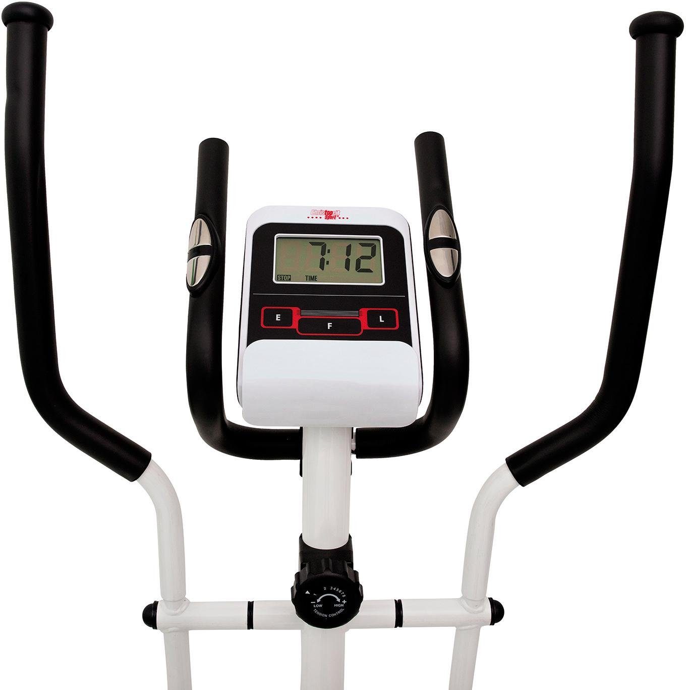 Christopeit Sport® Crosstrainer CT 3, Computer mit Tablet- und Smartphonehalterung