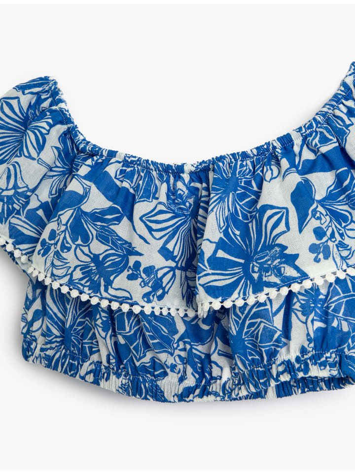 KOTON Bluse in Blau Gemustert günstig kaufen