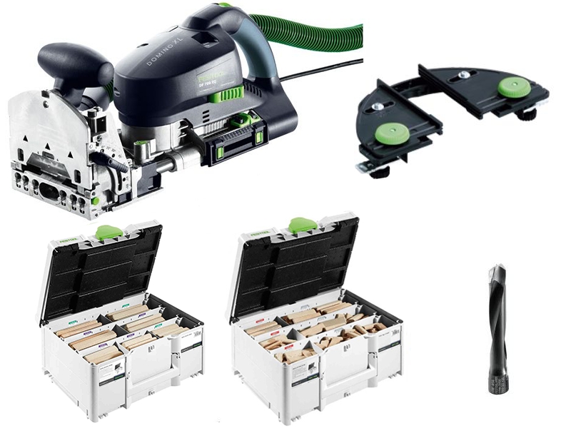 Freză circulară Domino Festool CRAZYDEAL044 576426 DF700 EQ Plus Domino, pachet avantajos Domino XL