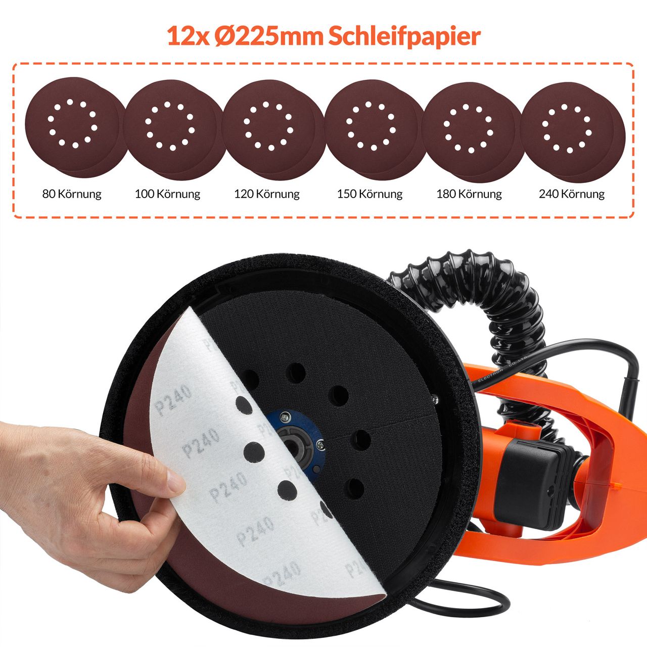 Casaria monzana® Monzana Trockenbauschleifer 750 W
