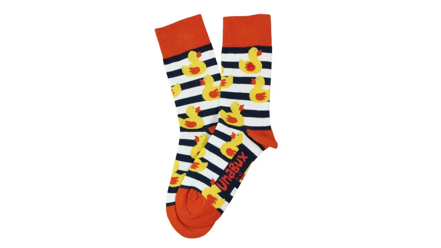 Unabux Unisex Socken Ente mehrfarbig