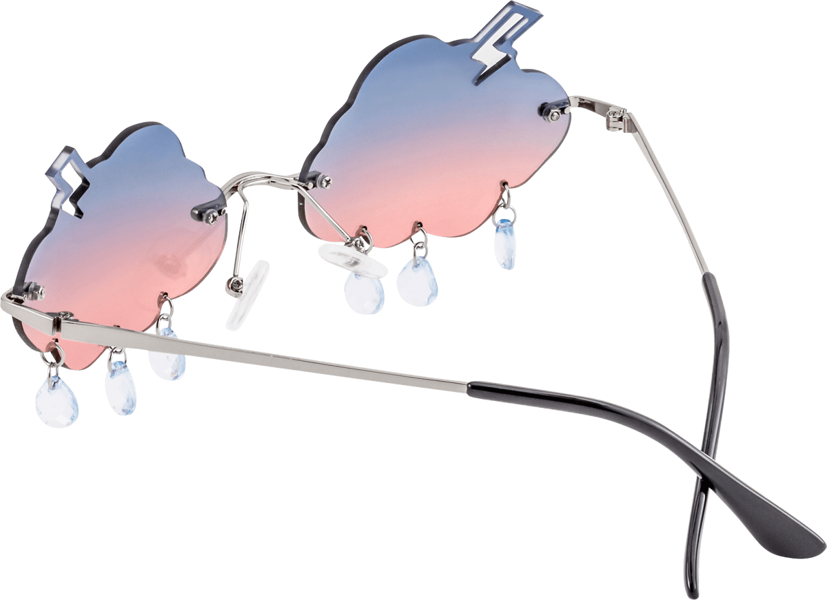 Rahmenlose Party-Brille in Wolkenform, 1 St