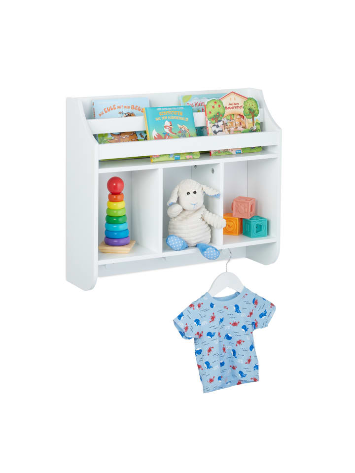 relaxdays Kinderregal in Weiß - (B)60 x (H)51,5 x (T)17,5 cm günstig kaufen onesize