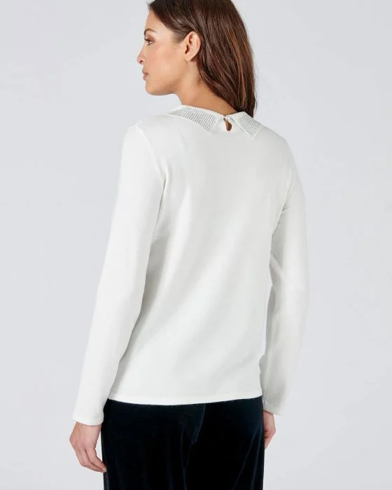 Pull en maille à col polo