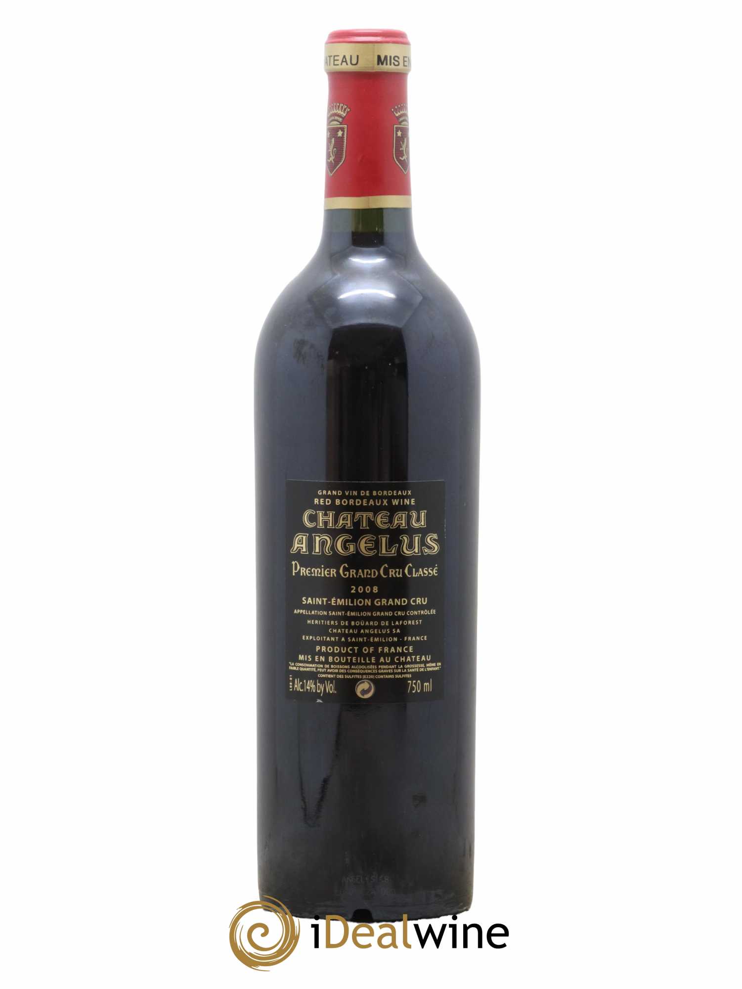 Château Angélus 1er Grand Cru Classé A  2008 - Lot de 1 Bouteille