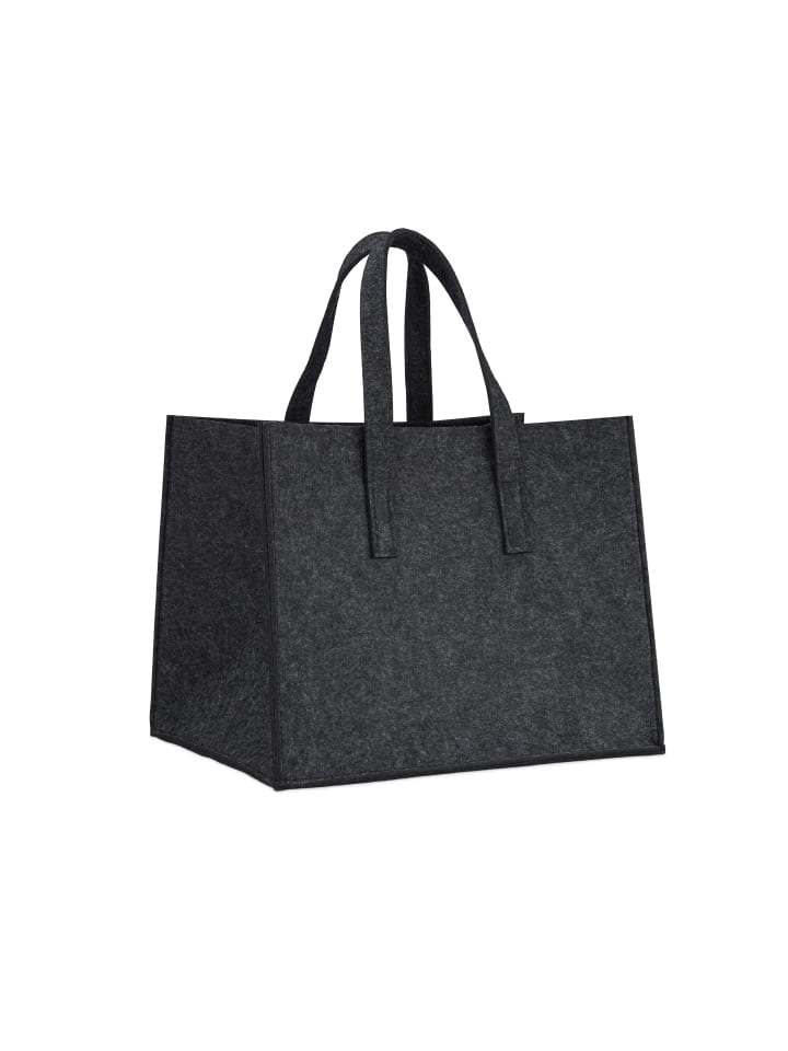 relaxdays Kaminholzkorb in Anthrazit - (B)43 x (H)34,5 x (T)36,5 cm günstig kaufen onesize