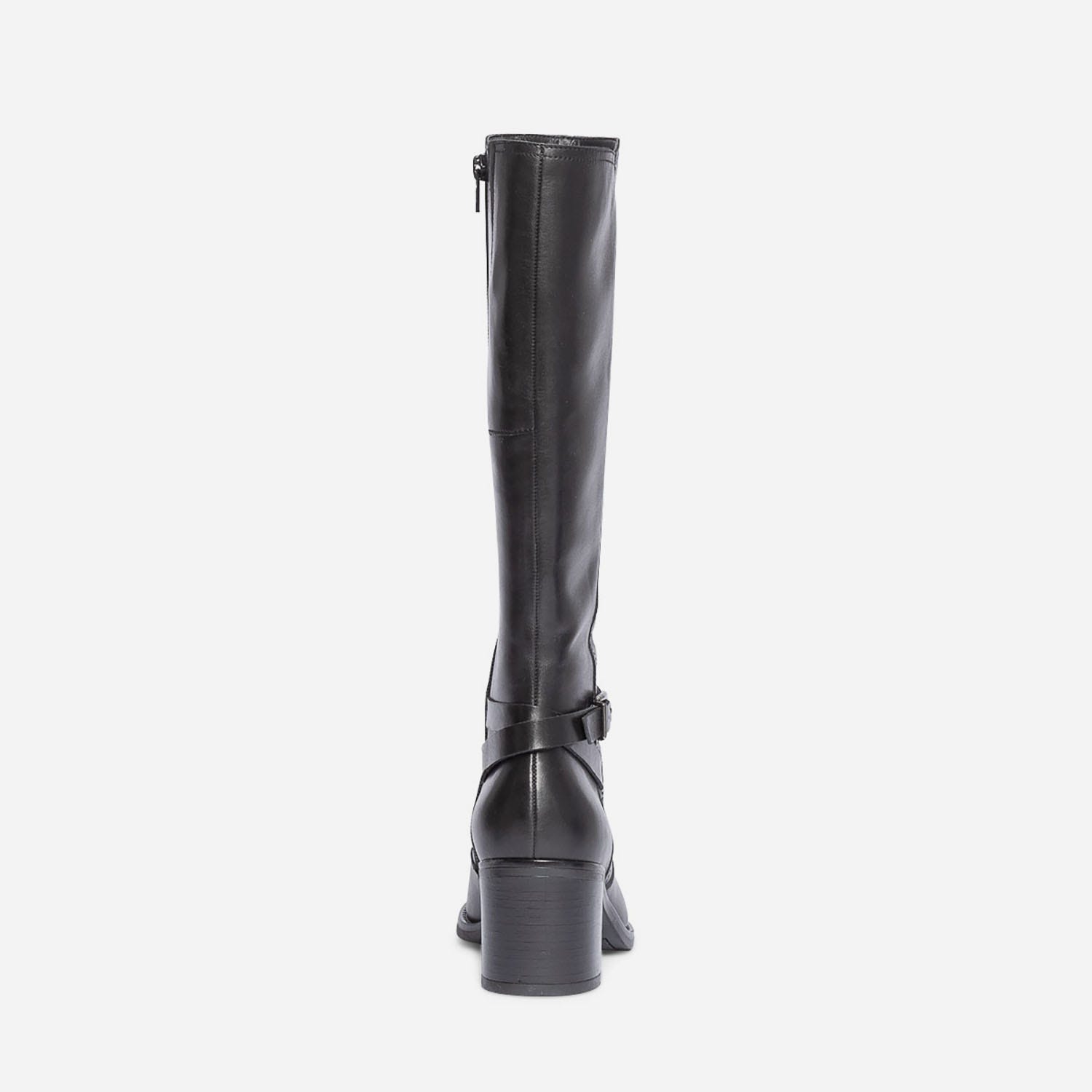 Botte noire en cuir éco-conçu