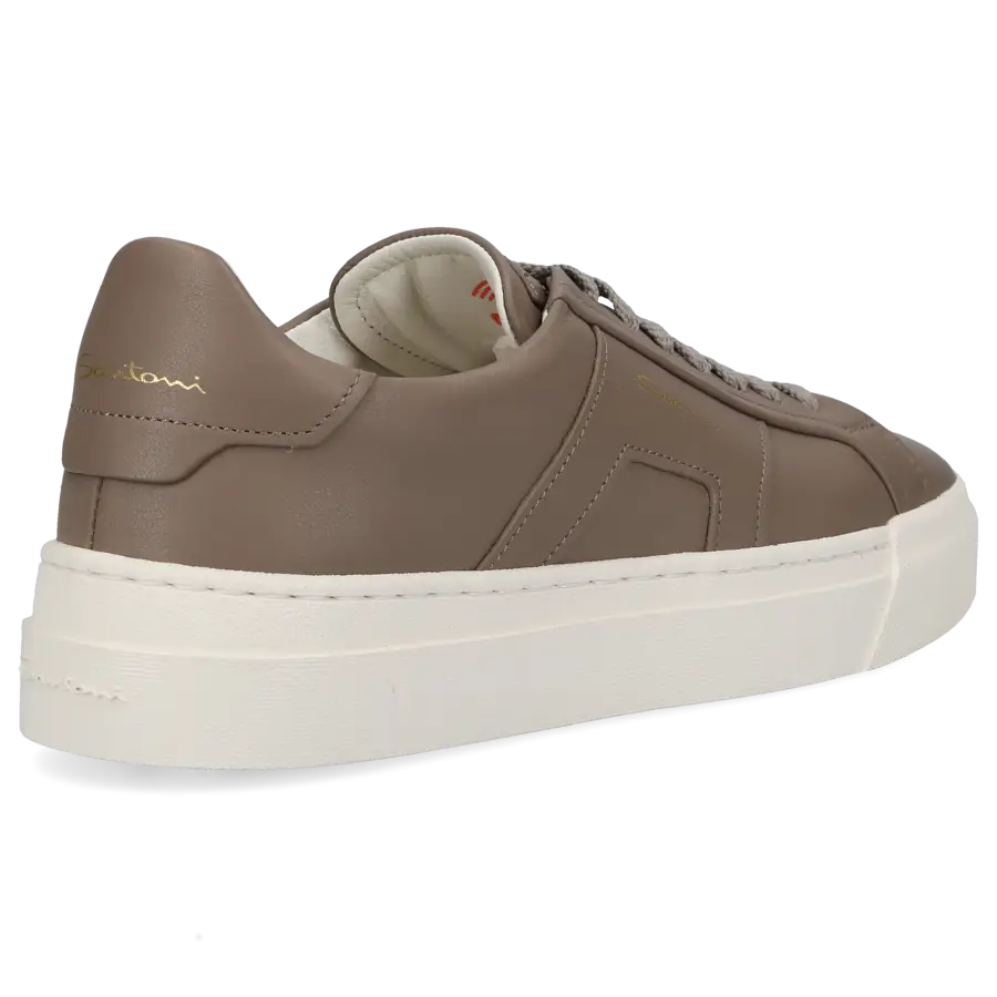 Santoni - Sneaker low DOUBLE BUCKLE Kalbsleder - grau