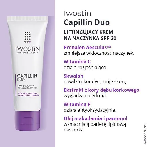 Iwostin Capillin Duo krema za učvršćivanje kapilara SPF 20