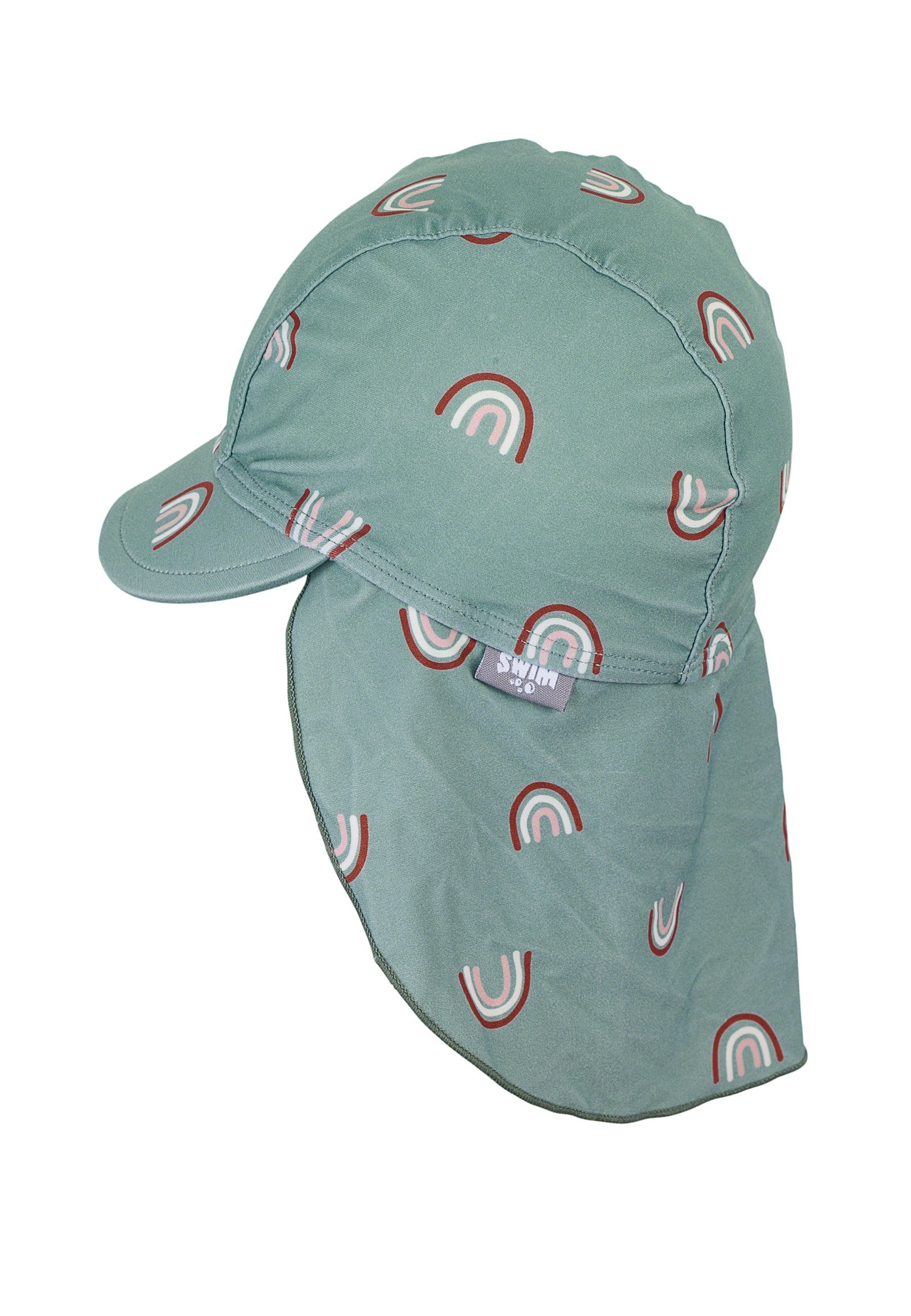 Sterntaler® Badeanzug Schirmmütze mit Nackenschutz, Regenbogen (1-St., Schirmmütze mit Bindeband, Babymütze Sommermütze Kinder) Erstlingsmütze mit Nackenschutz, Größenregulierungsband