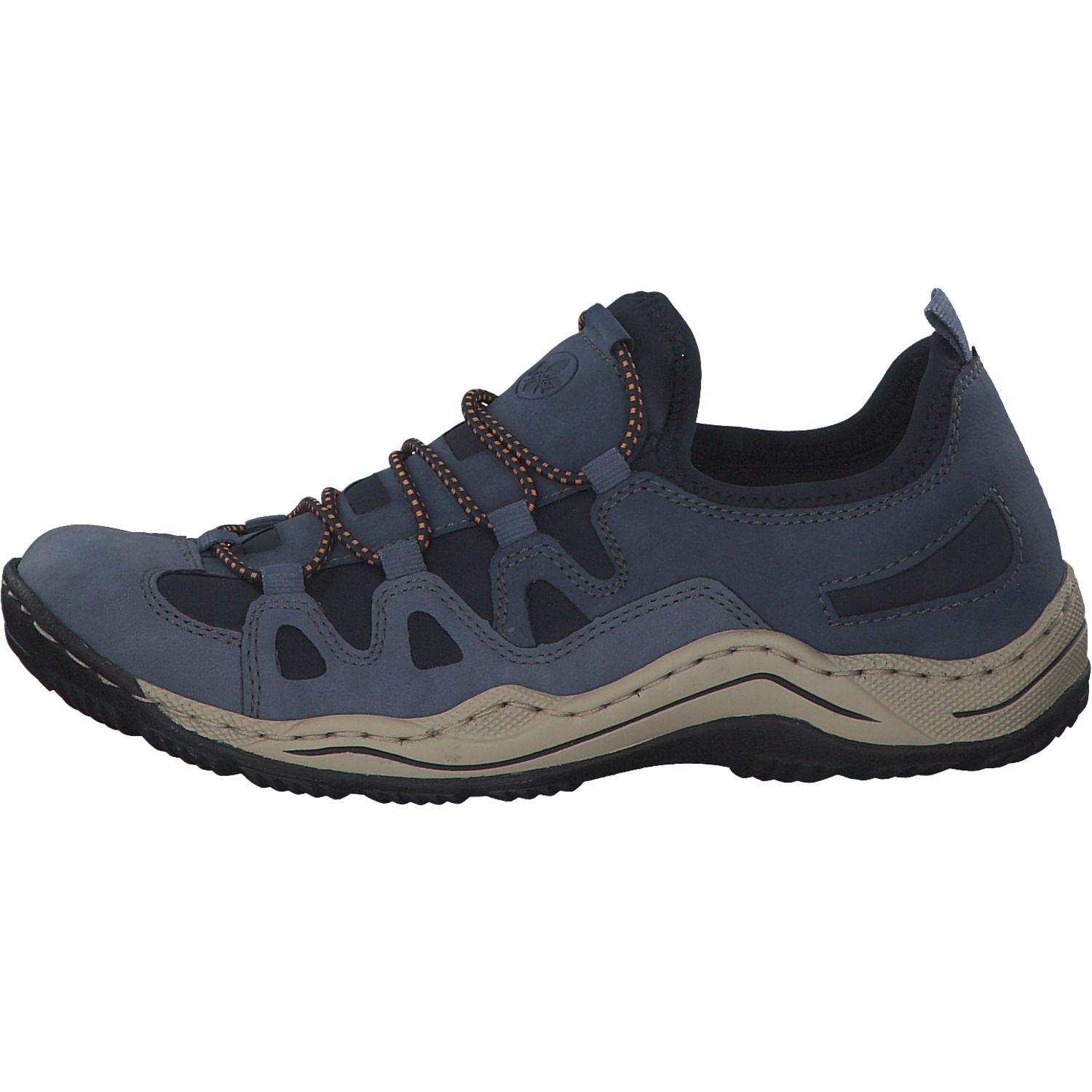 Rieker L0546, Schnürschuhe, lightblue/jeans/navy