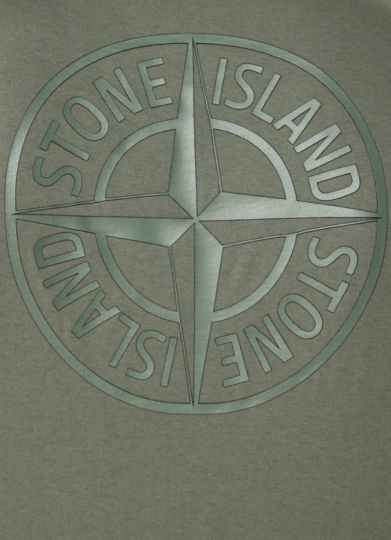 „Stone Island 2NS81 Compass“ marškinėliai su logotipu ir spauda nugaroje