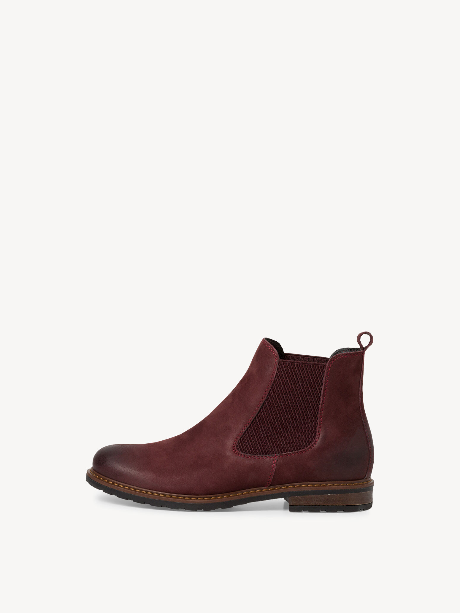 Bottine Chelsea en cuir - rouge